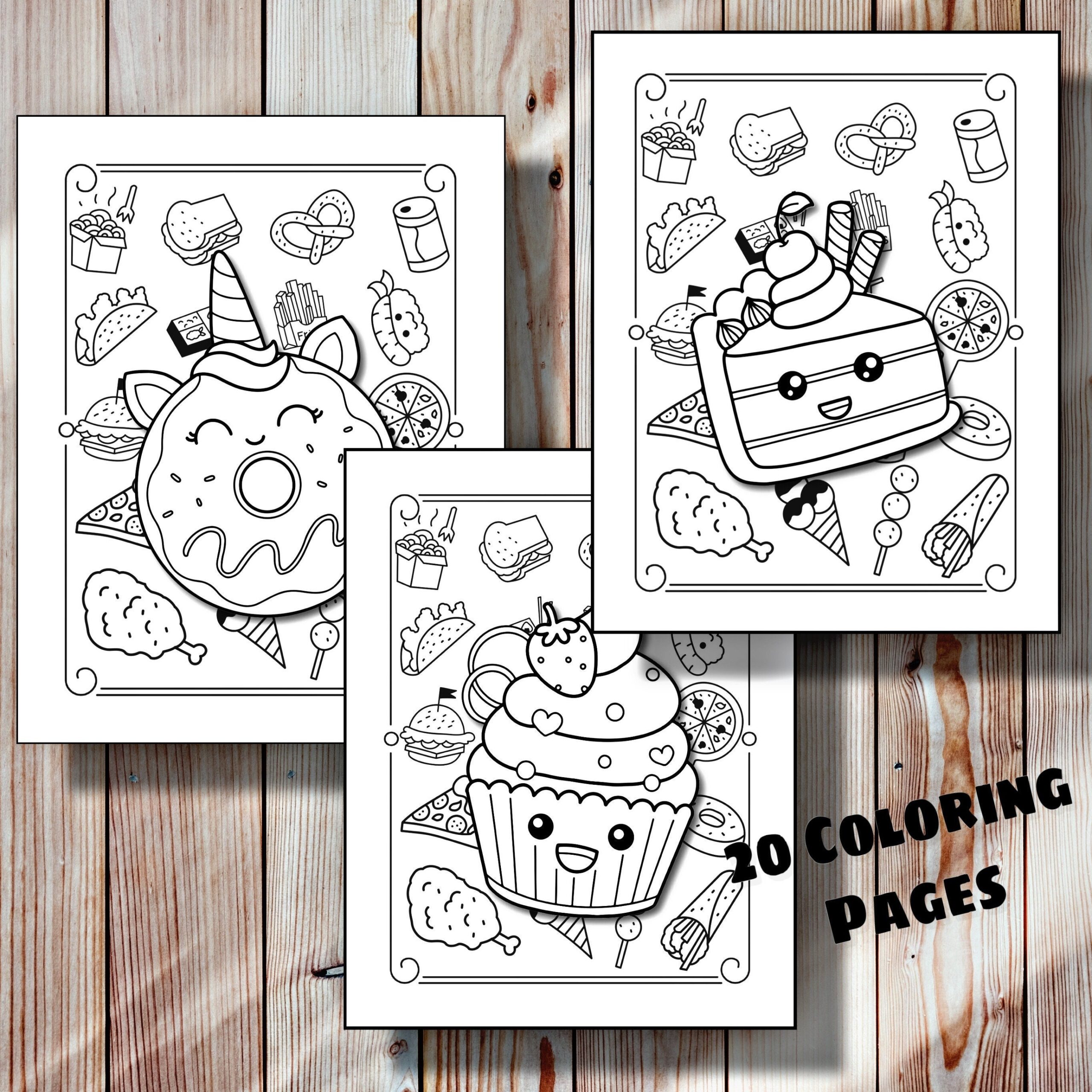 Food Cute Coloring Pages