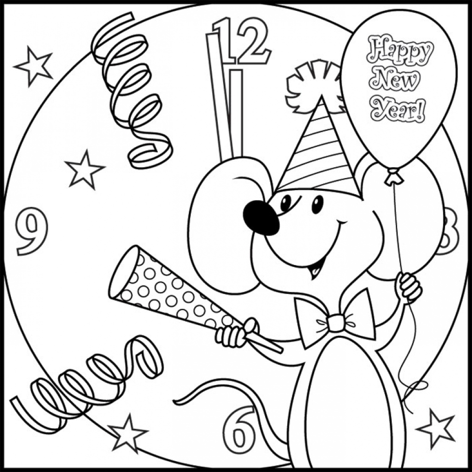 New Years Eve Coloring Pages