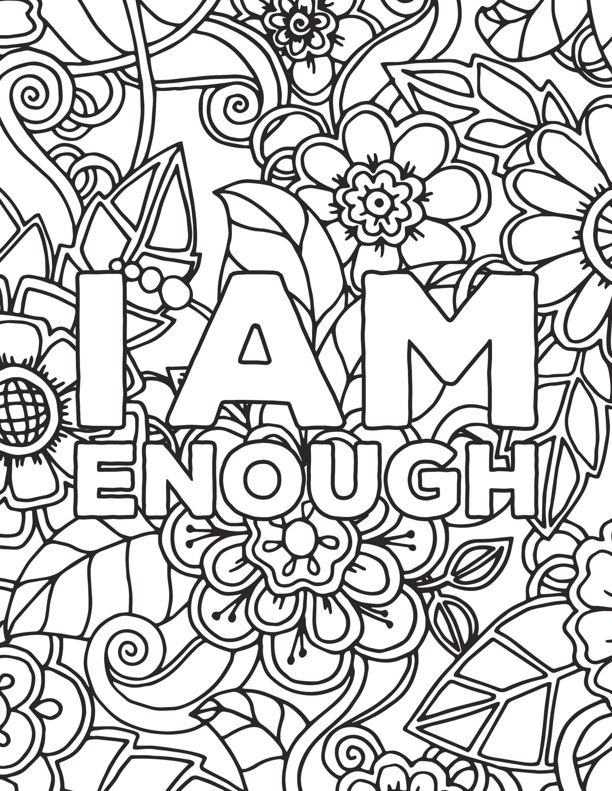 20 Free Printable Printable Adult Coloring Pages Quotes EverFreeColoring