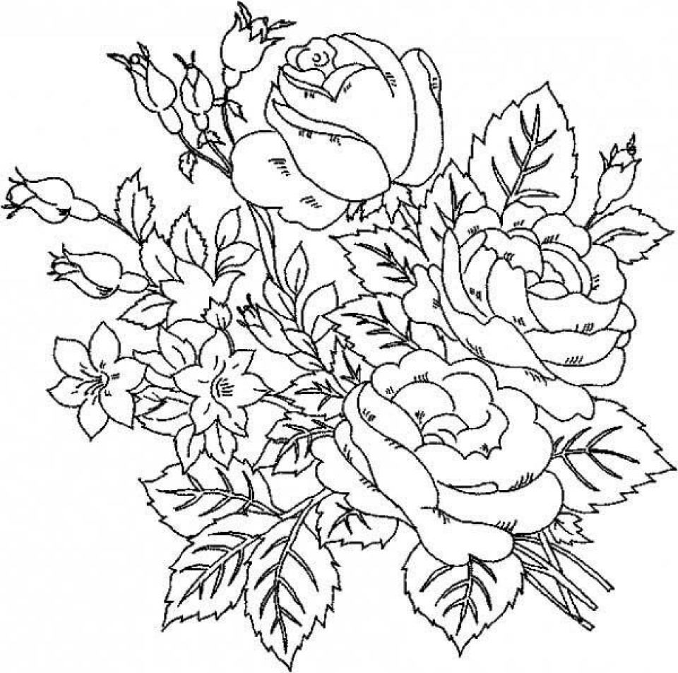 20 Free Printable Roses Coloring Pages For Adults EverFreeColoring