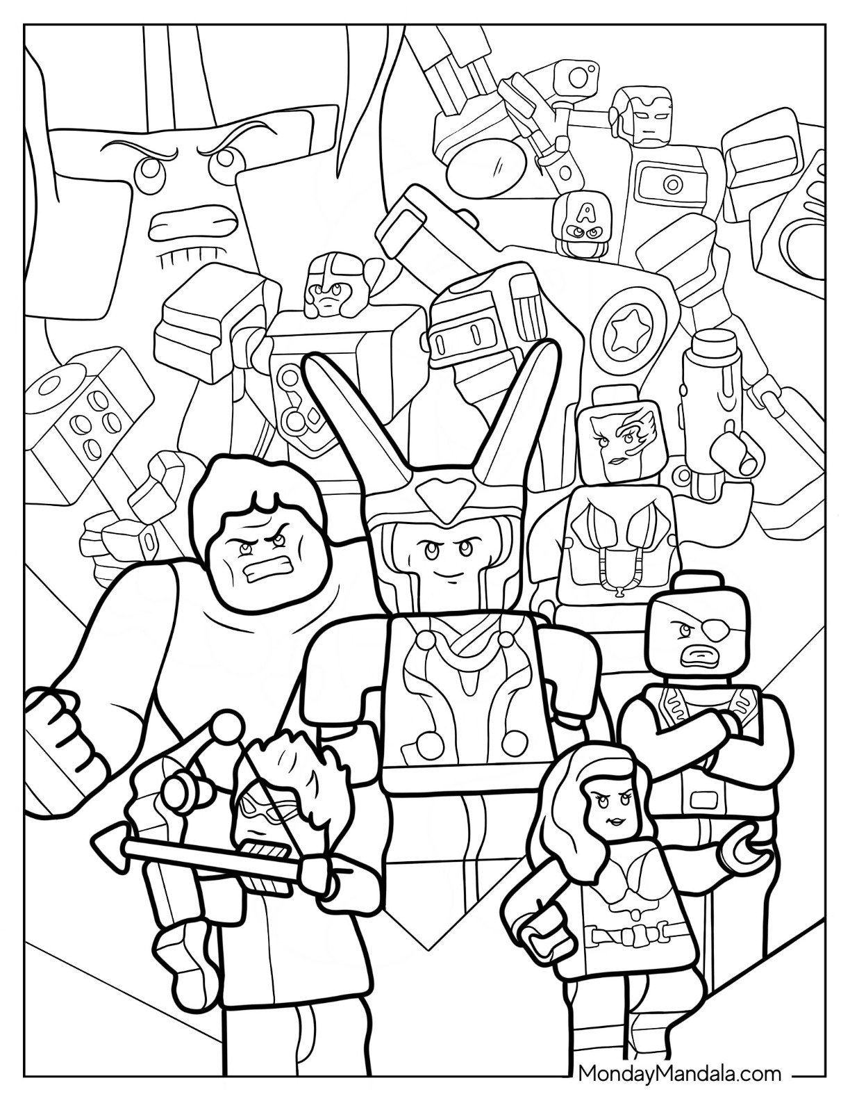 20 Lego Avengers Coloring Pages Free PDF Printables