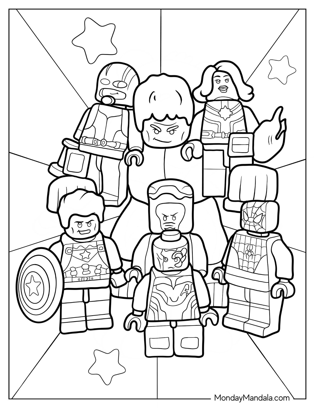 20 Lego Avengers Coloring Pages Free PDF Printables