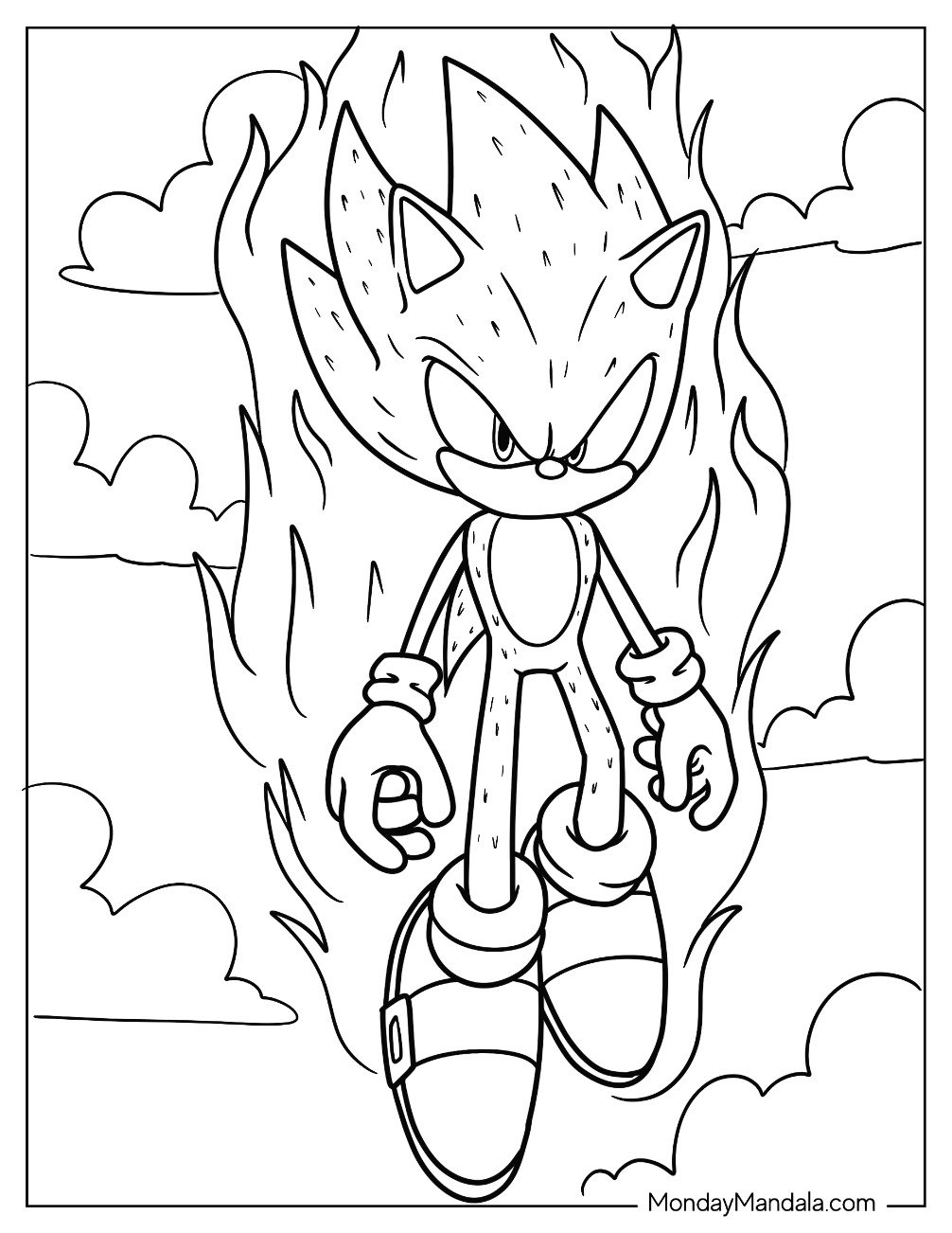 20 Super Sonic Coloring Pages Free PDF Printables