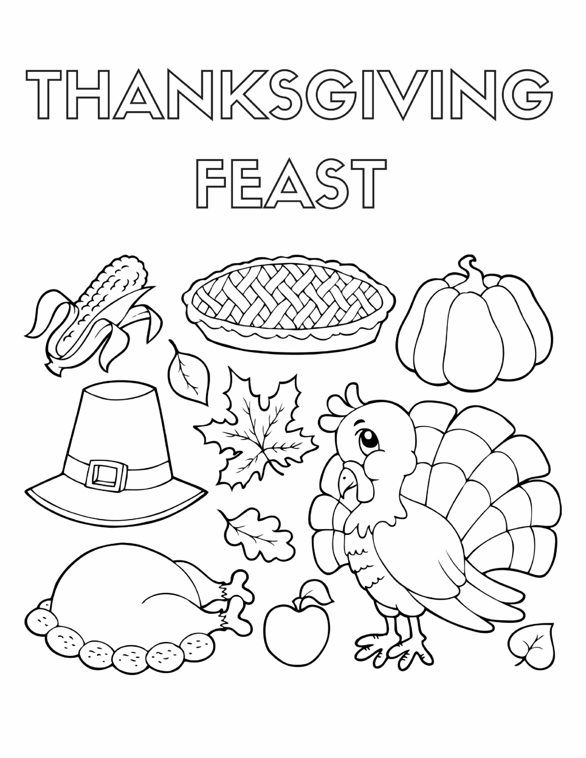 25 Marvelous Image Of Thanksgiving Color Pages Entitlementtrap