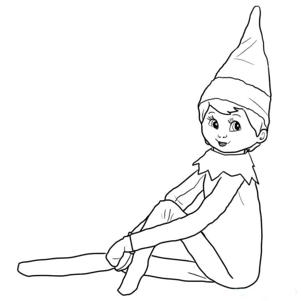 30 Free Printable Elf On The Shelf Coloring Pages
