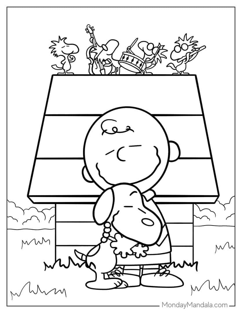 32 Peanuts Snoopy Coloring Pages Free PDF Printables