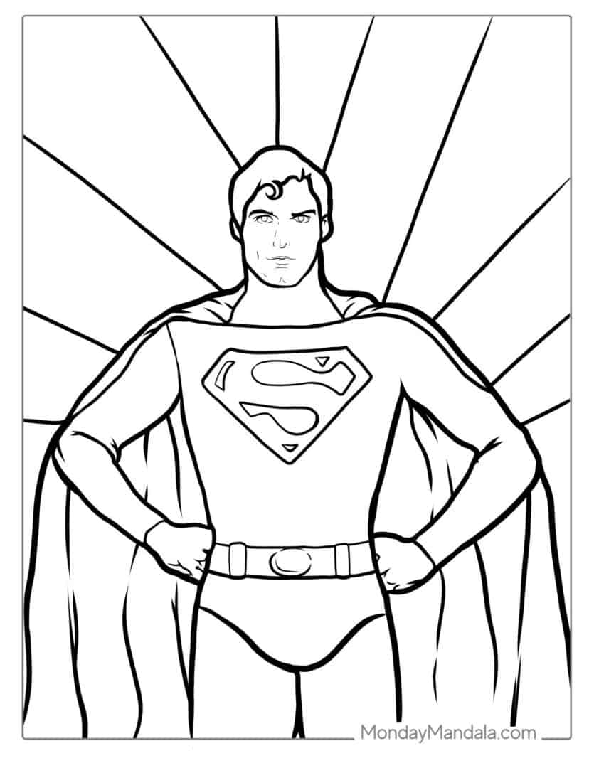 38 Superman Coloring Pages Free PDF Printables