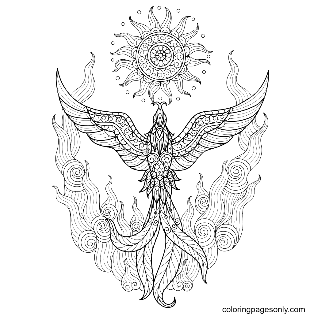 Printable Coloring Pages Phoenix