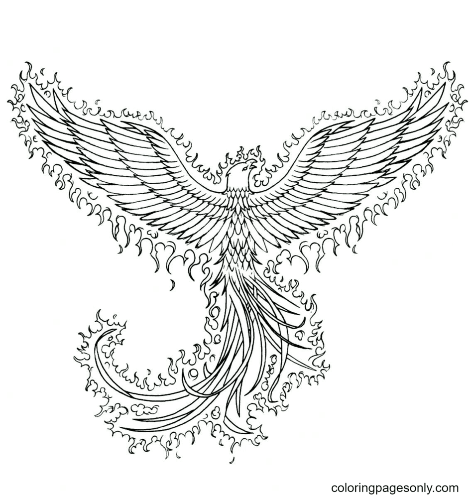 40 Phoenix Coloring Pages ColoringPagesOnly