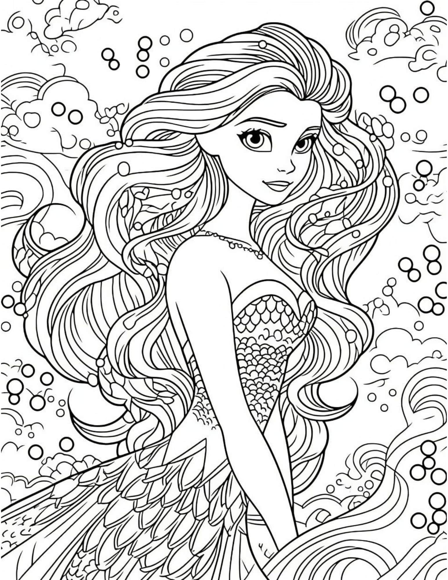 44 Mermaid Coloring Pages For Kids And Adults Our Mindful Life