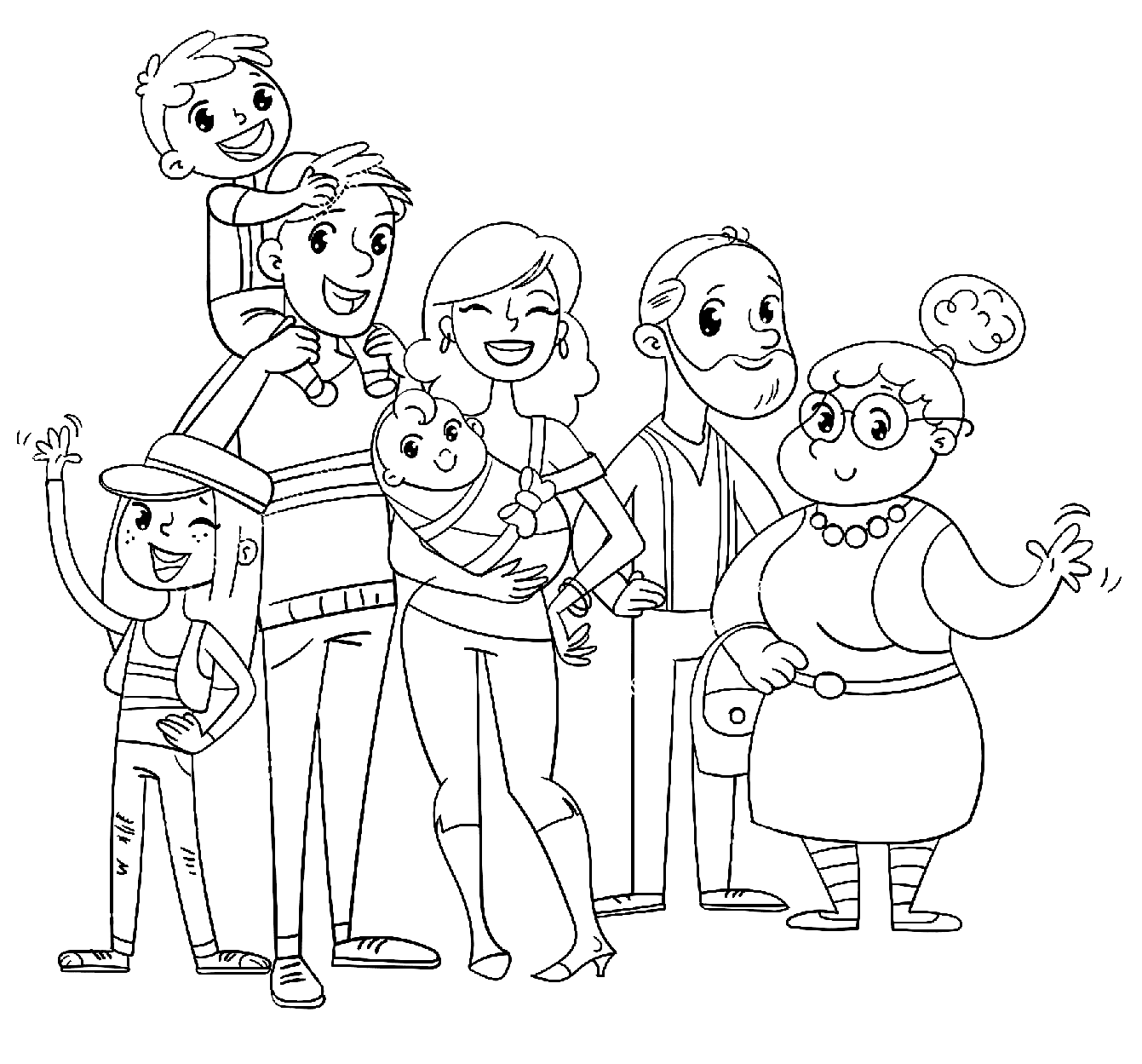 48 Family Coloring Pages ColoringPagesOnly