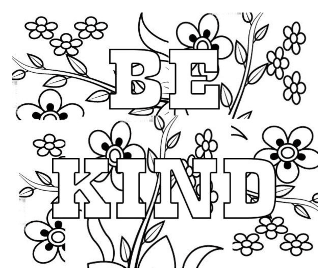 Choose Kind Coloring Page