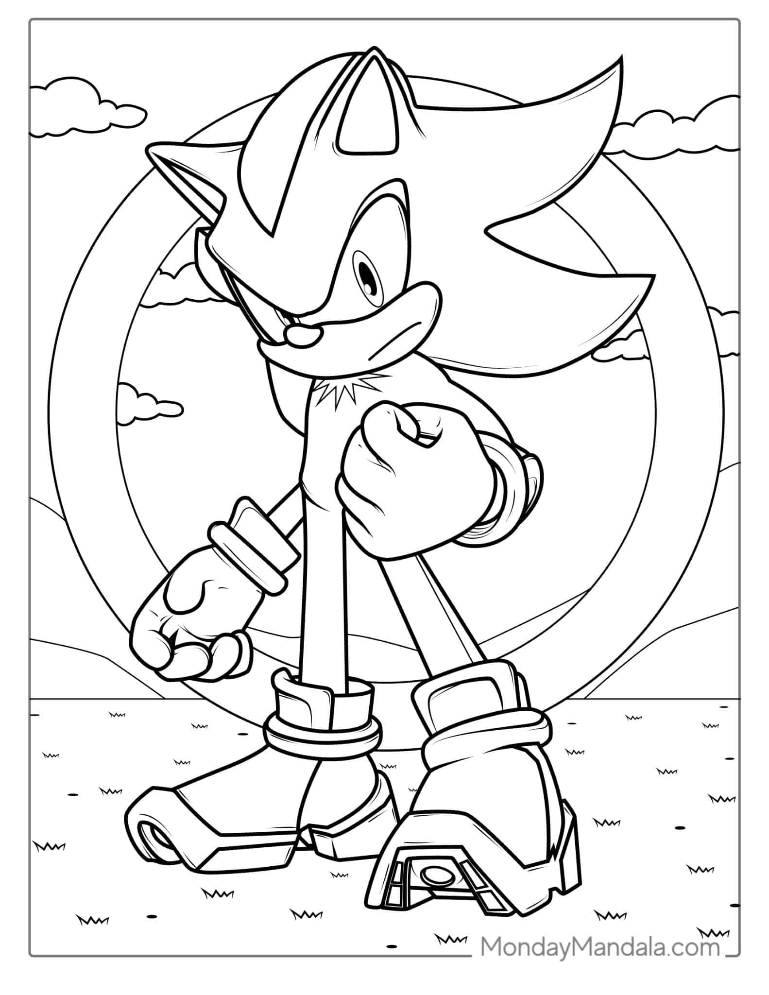72 Sonic Coloring Pages Free PDF Printables