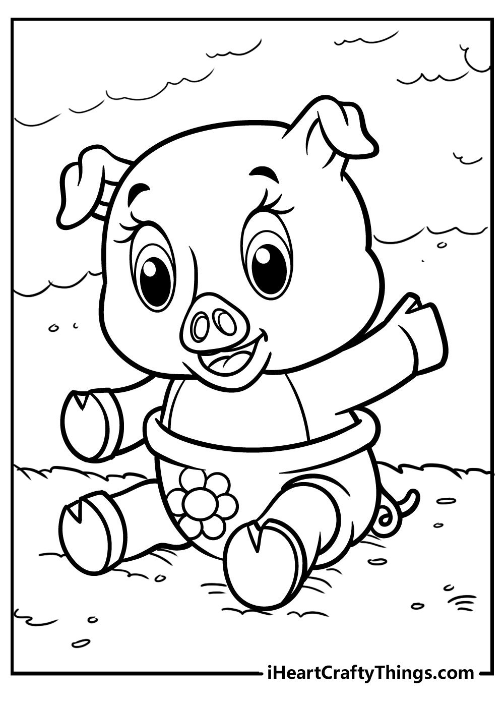 95 Coloring Pages Cute Pig Best Free Coloring Pages Printable