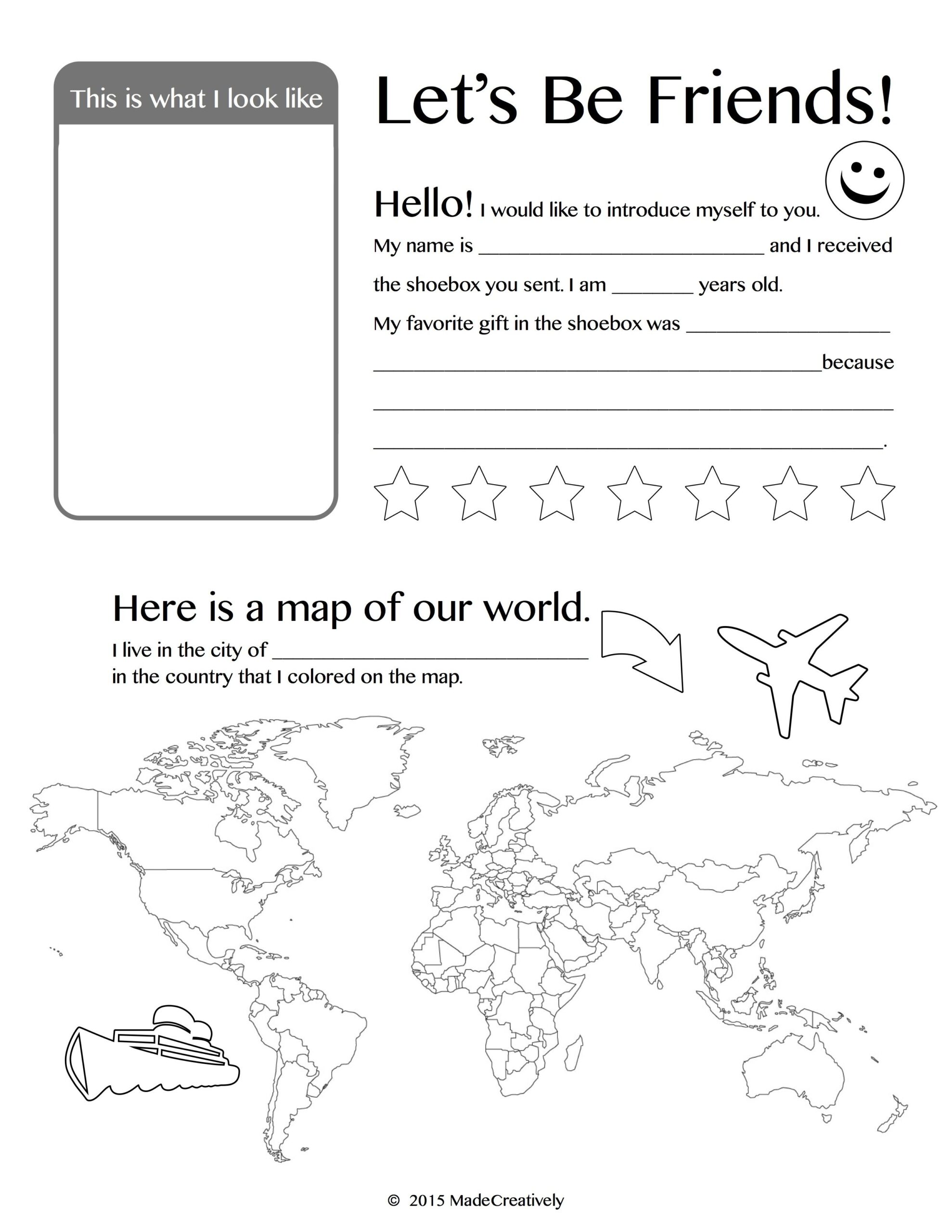 About Me Coloring Pages It S MadeCreatively Operation Christmas Child Operation Christmas