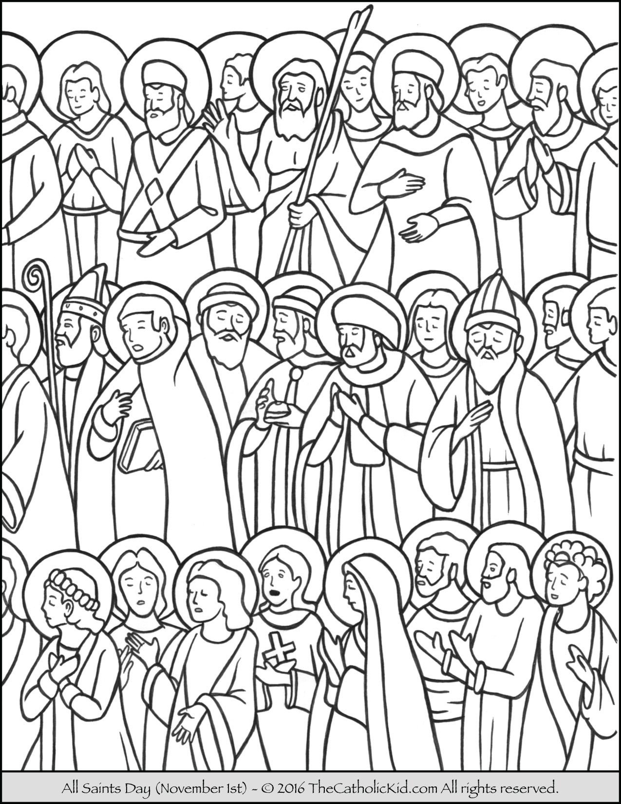 All Saints Day Coloring Page The Catholic Kid Catholic Coloring Pages And Games For Children