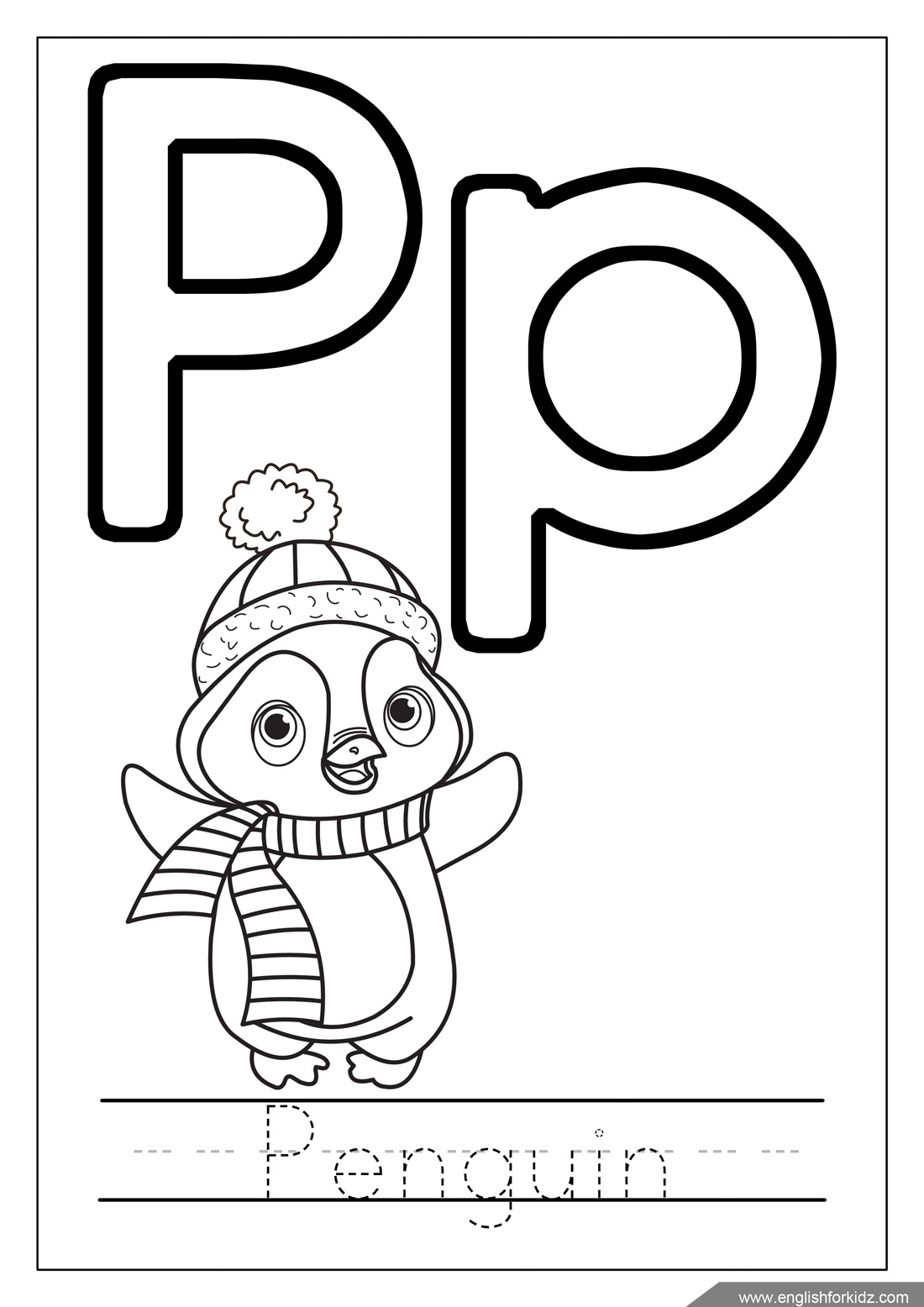 Alphabet Coloring Pages Letters K T