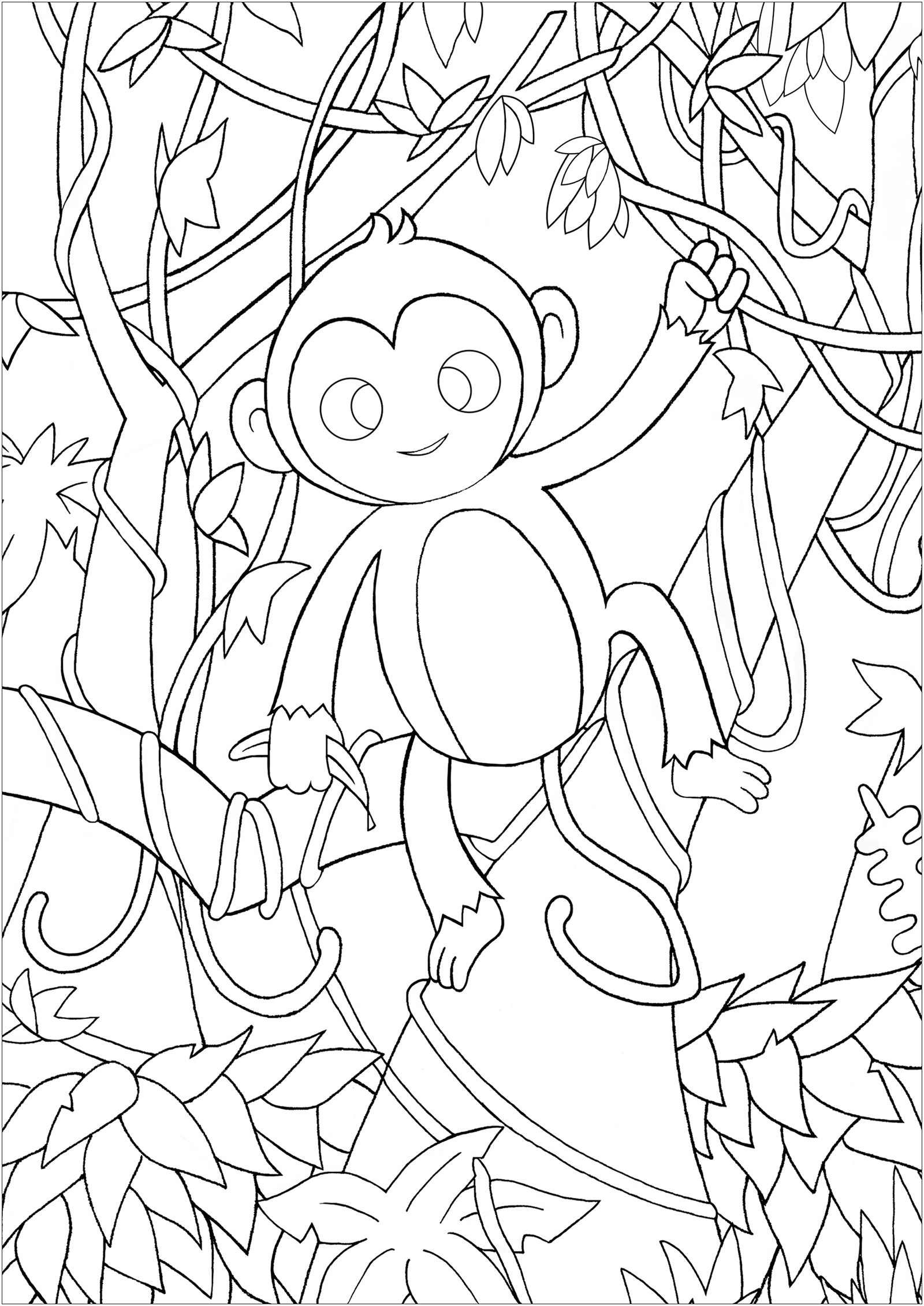 Amazing Jungle Coloring Pages Pdf Coloringfolder
