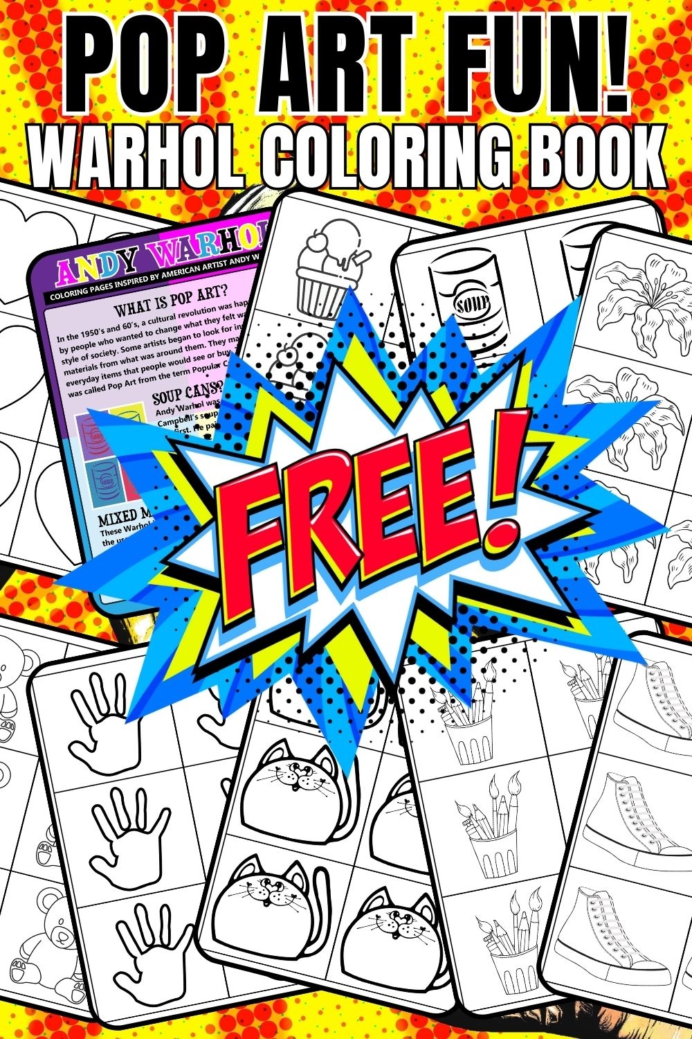 Andy Warhol Pop Art Coloring Sheets Little Bins For Little Hands