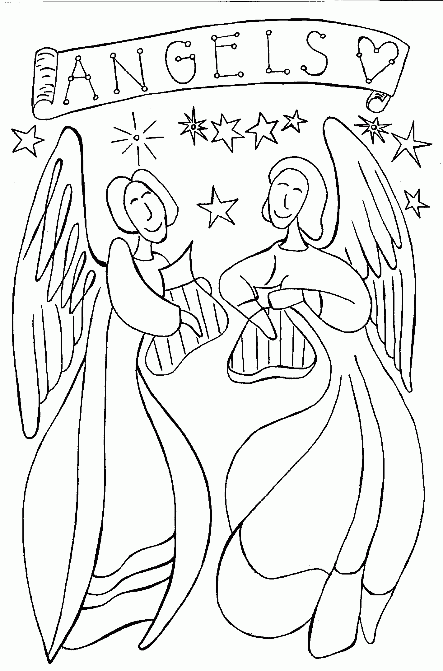Angel Printable Coloring Pages Printable Word Searches