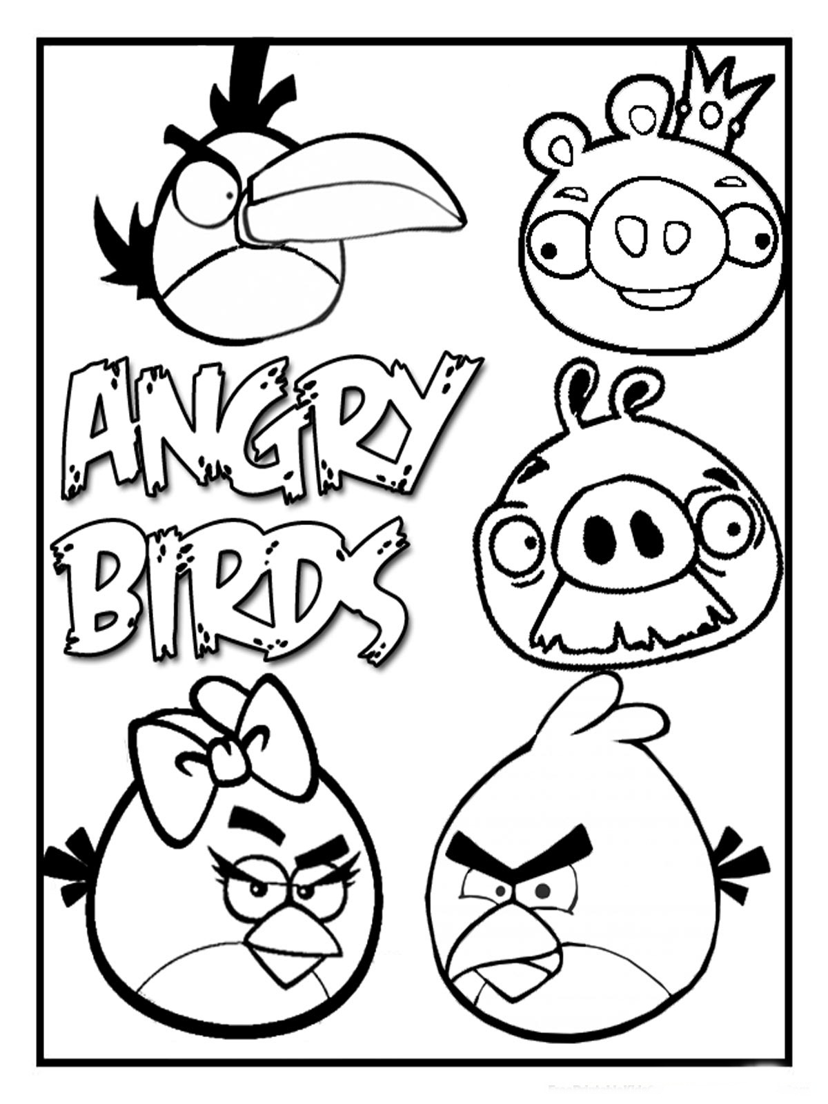 Angry Birds Coloring Pages For Kids Realistic Coloring Pages