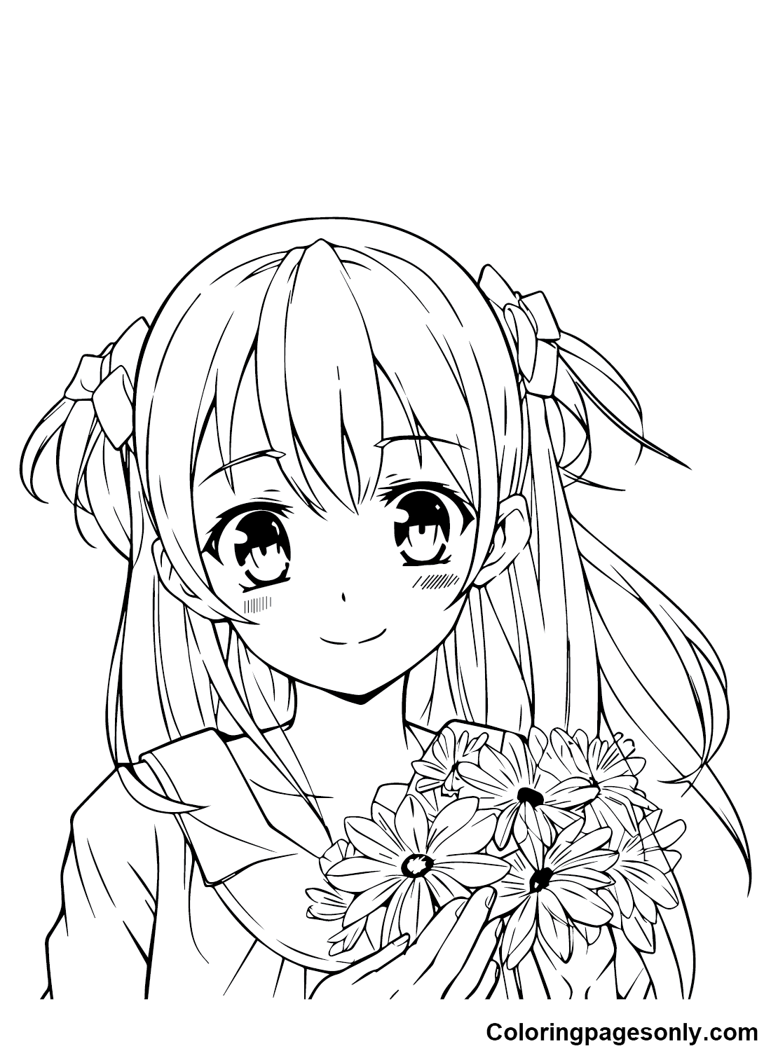 Anime Girl Coloring Pages Printable For Free Download