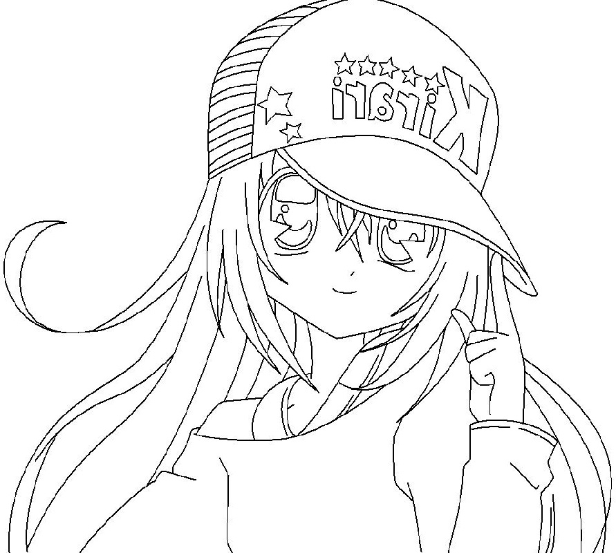 Anime Girl Educative Printable