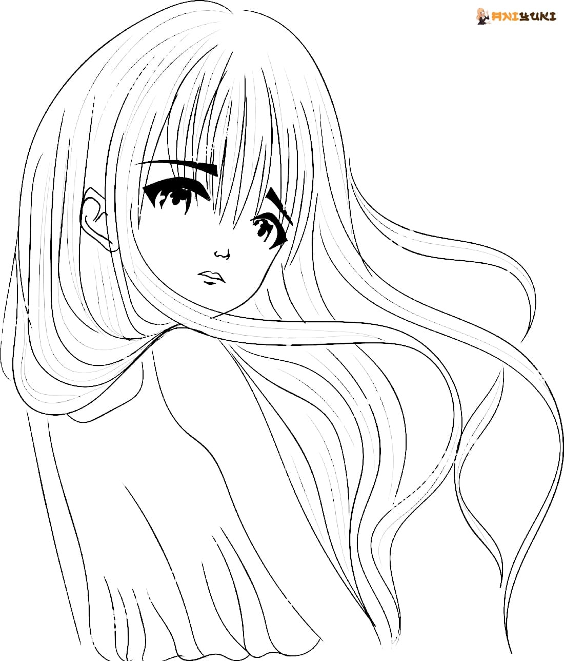 Anime Girls Coloring Pages 100 Printable Coloring Pages