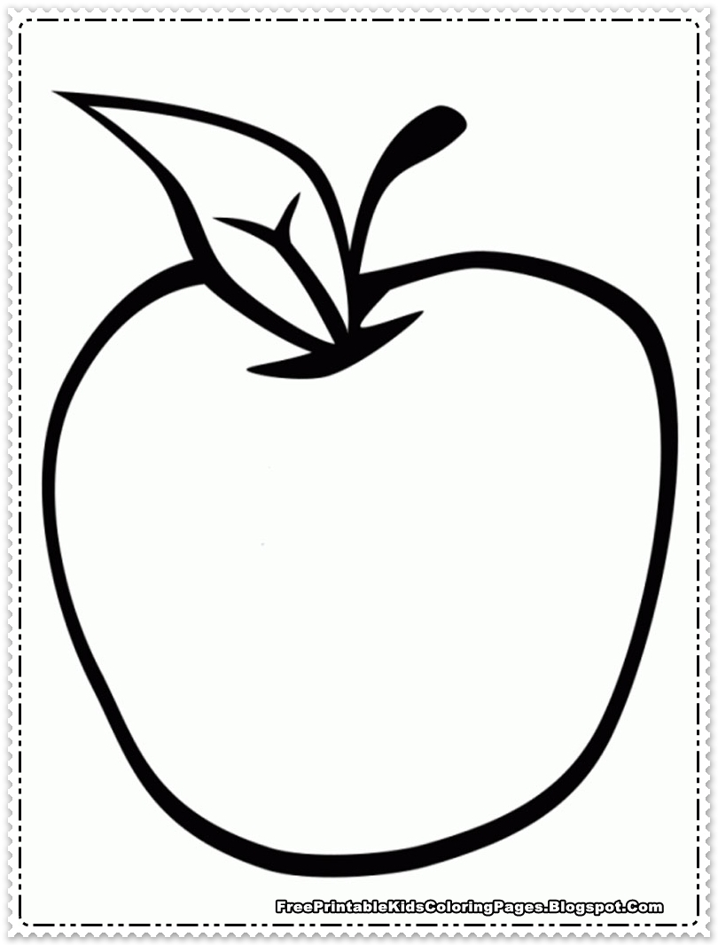 Apple Fruit Coloring Pages Printable AMP Blogger Design