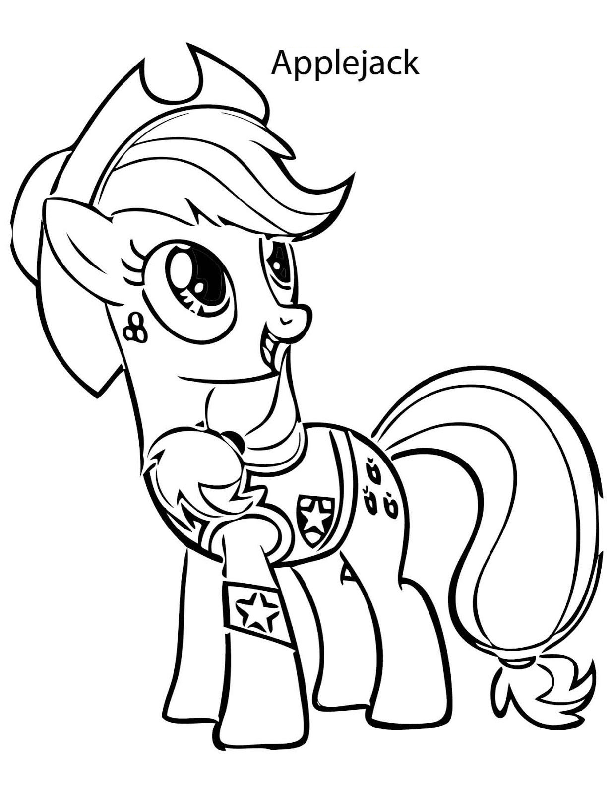 Applejack Coloring Page