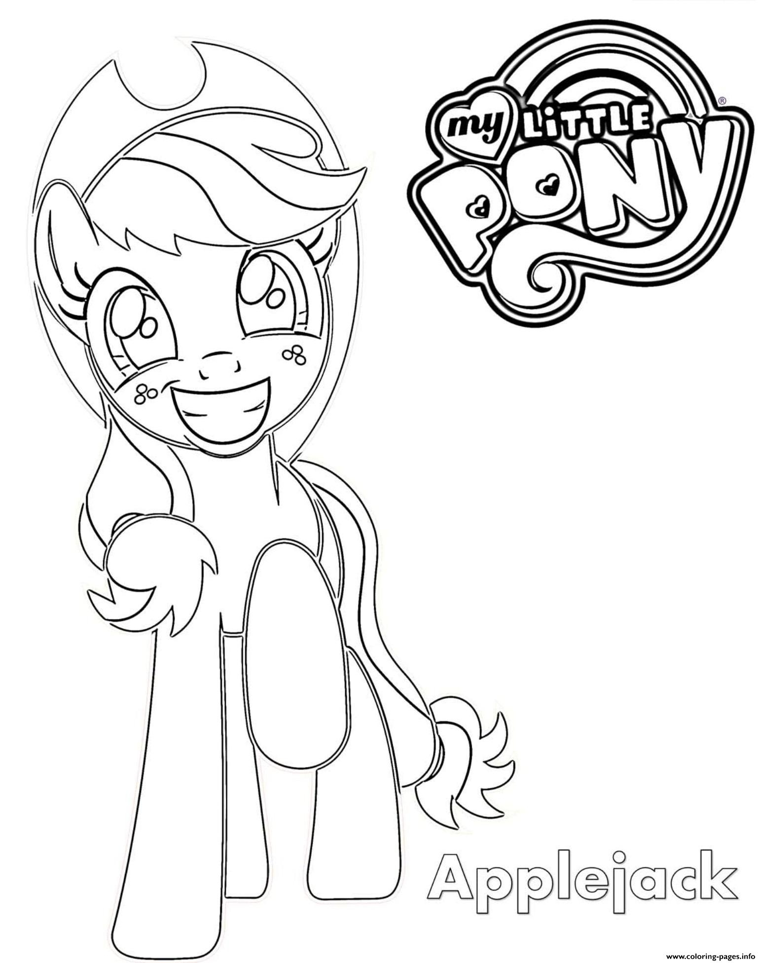 Applejack My Little Pony Coloring Page Printable