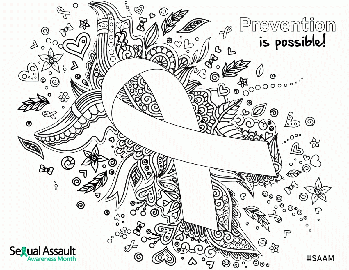 Awareness Ribbon Coloring Page Coloring Home