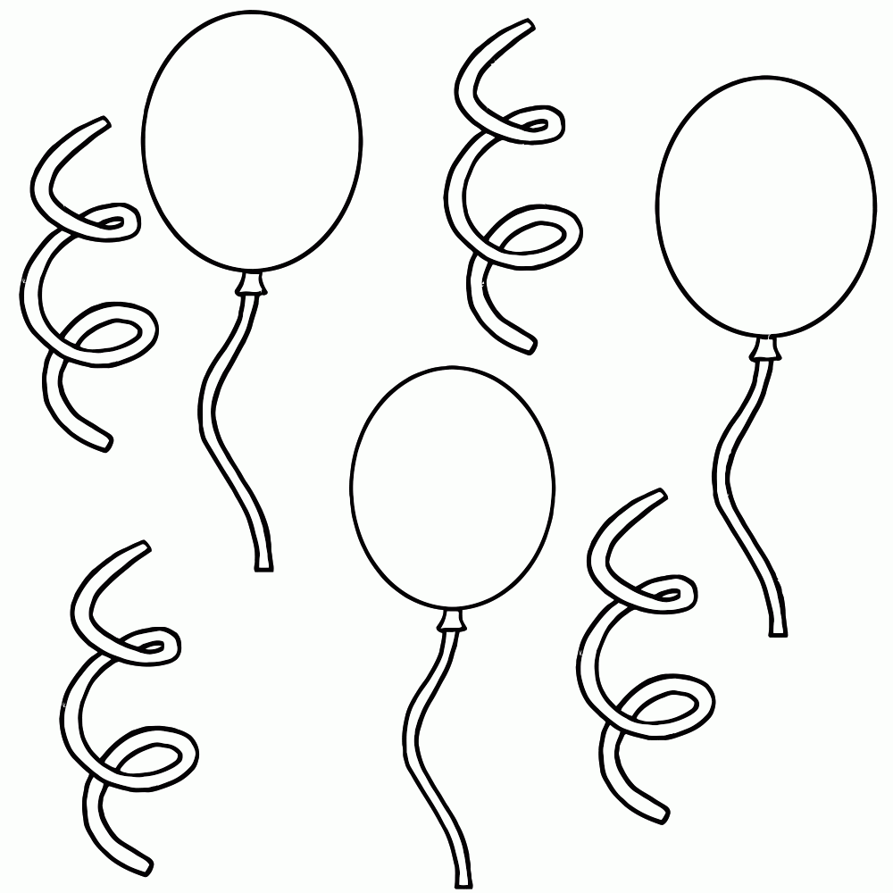 Balloon Coloring Pages
