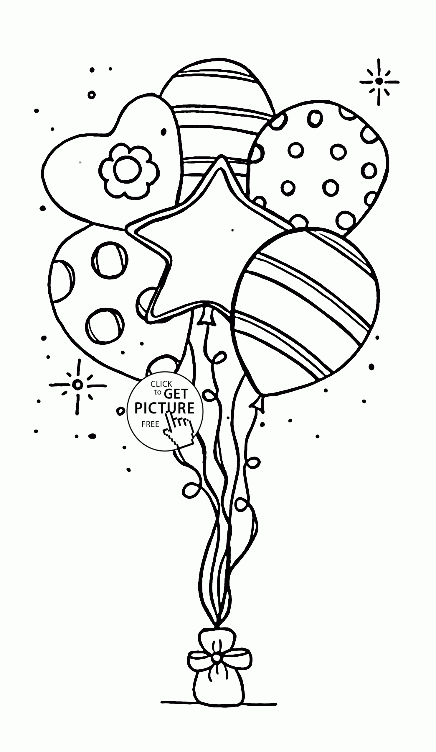 Balloons Coloring Page EdenilParsons