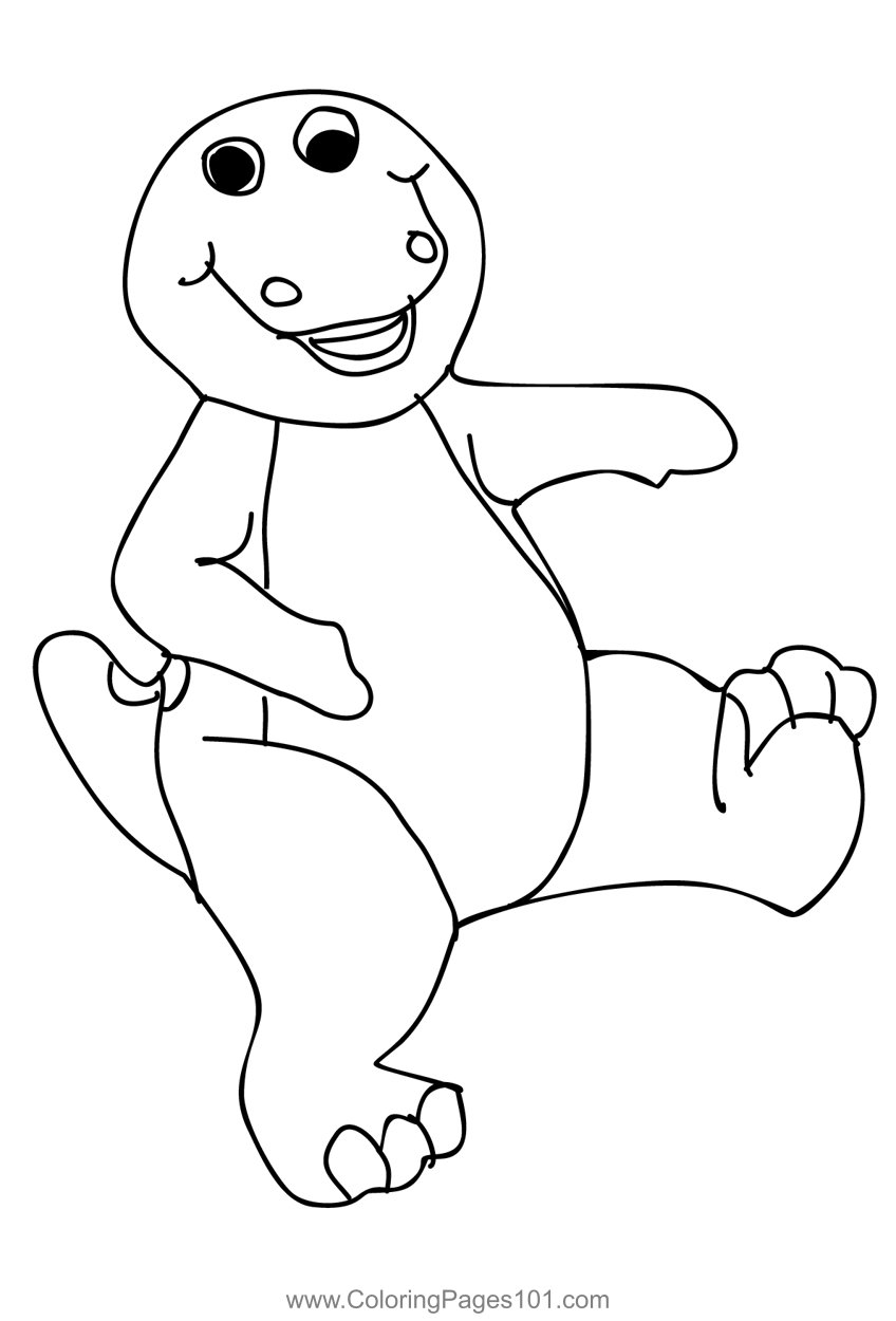 Barney 1 Coloring Page For Kids Free Barney Friends Printable Coloring Pages Online For Kids