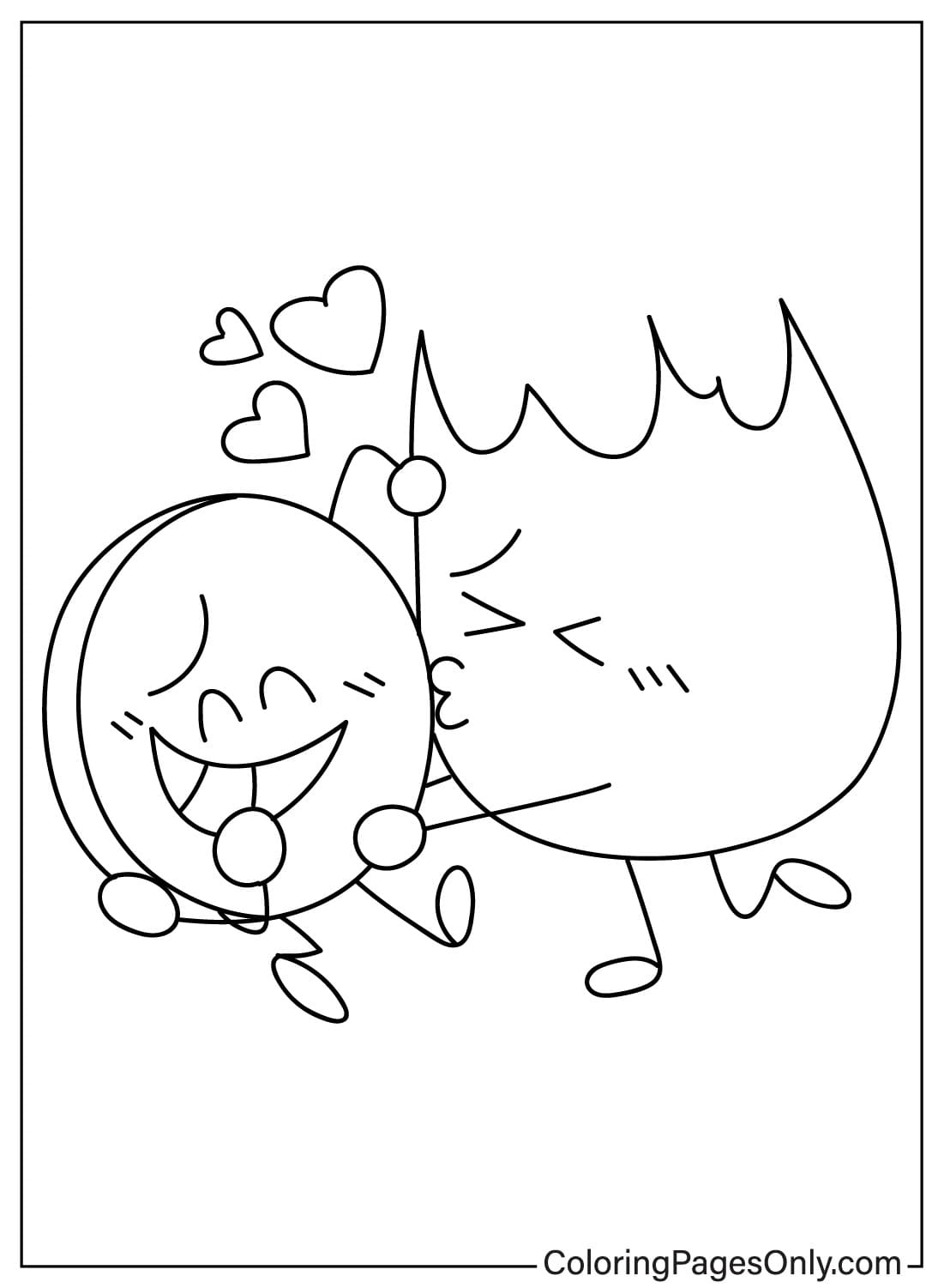 BFDI Coloring Page To Print Free Printable Coloring Pages