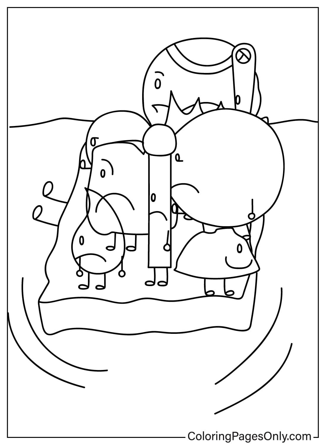 Bfdi Coloring Pages Needle