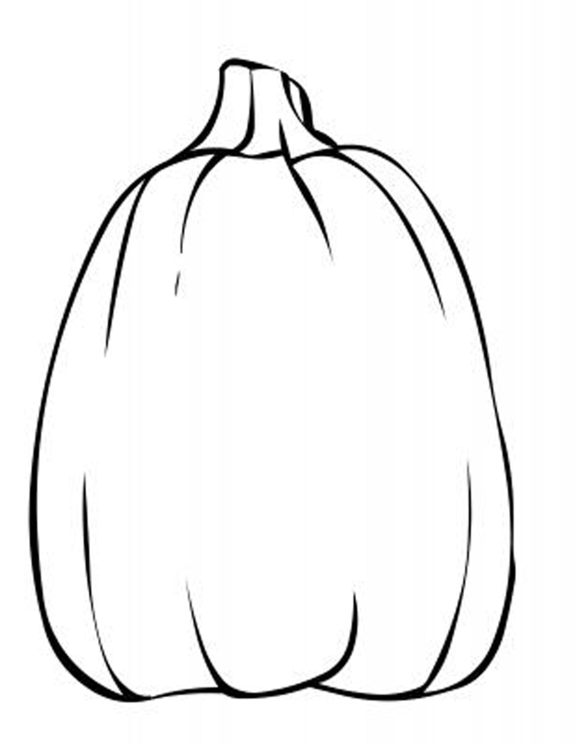 Blank Pumpkin Coloring Pages