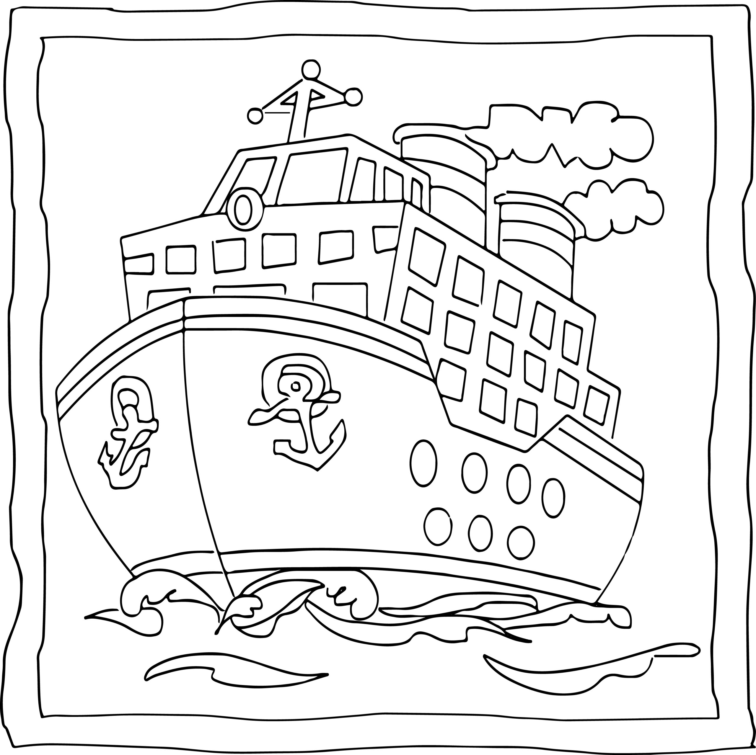 Sinterklaas Boat Coloring Page Printable