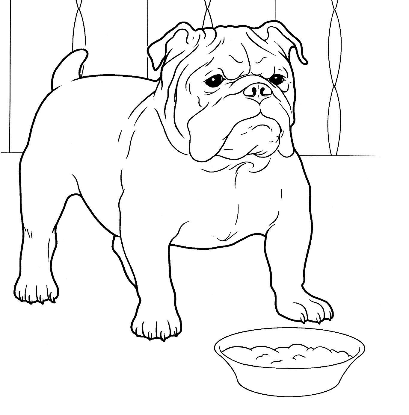 Bulldog Coloring Page
