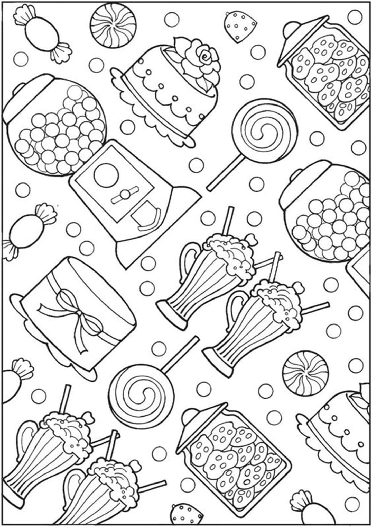 Candy Coloring Template