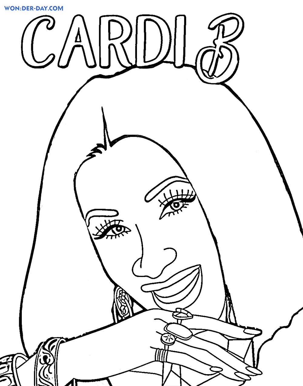Cardi B Coloring Page Coloring Page Coloring Home