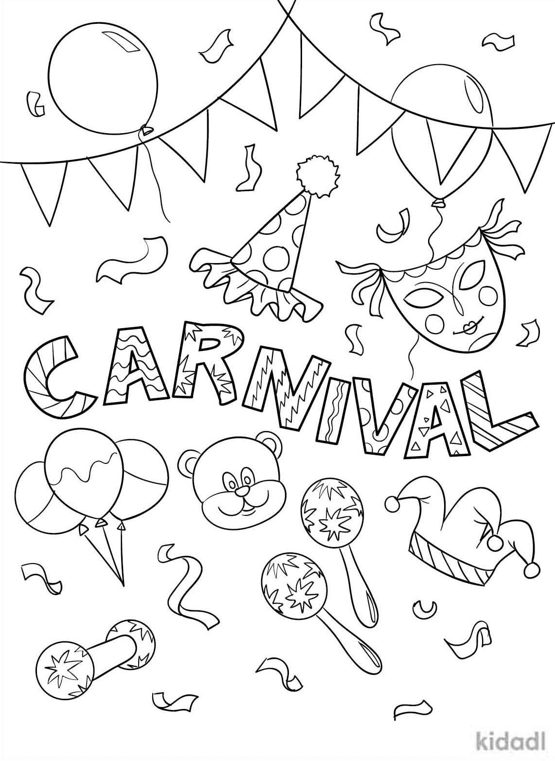 Carnival Free Printable Coloring Page Free Printable Coloring Pages
