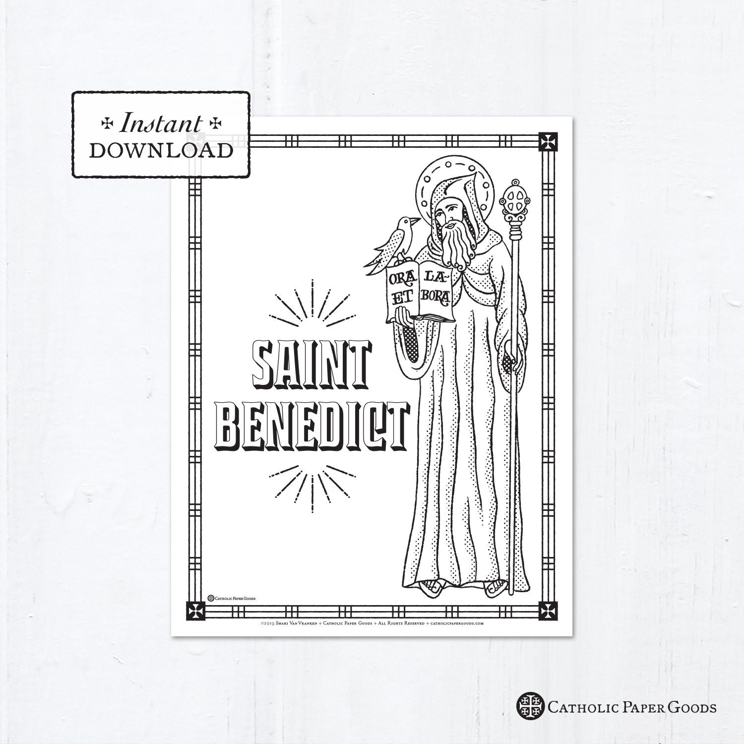 Catholic Saint Coloring Pages
