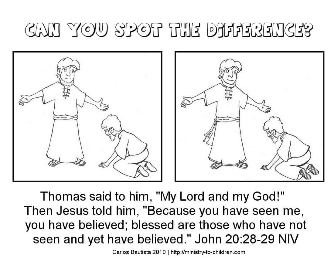 Children S Bible Crafts Doubting Thomas Sunday School Coloring Pages Jesus Coloring Pages