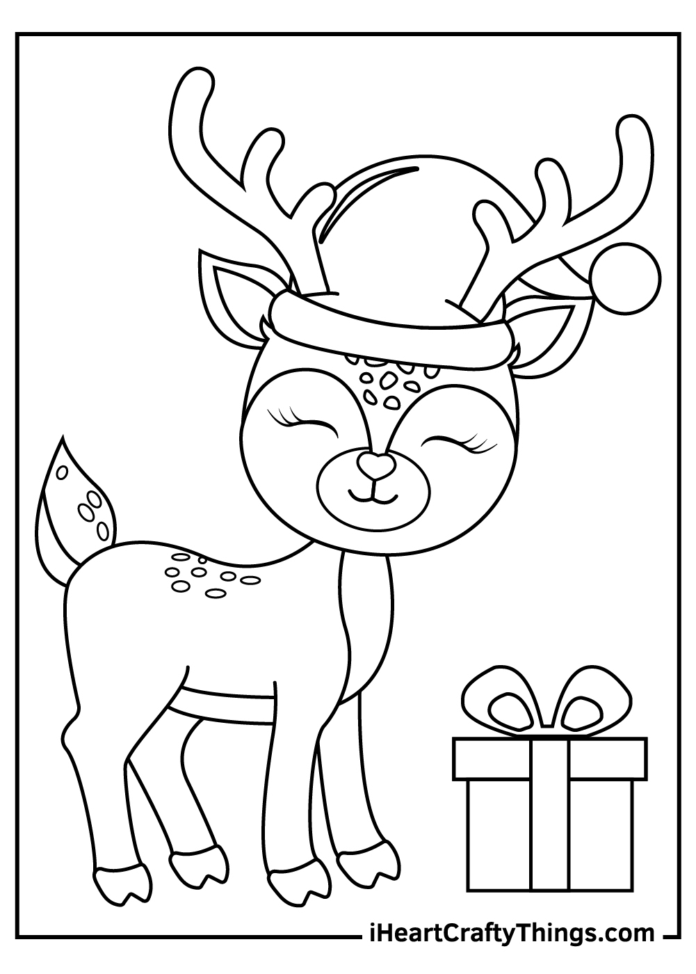 Christmas Reindeers Coloring Pages Updated 2021