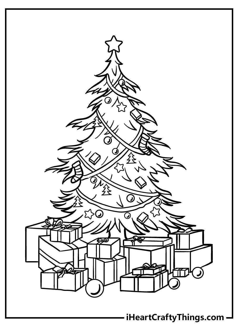 Christmas Tree Coloring Pages Updated 2021