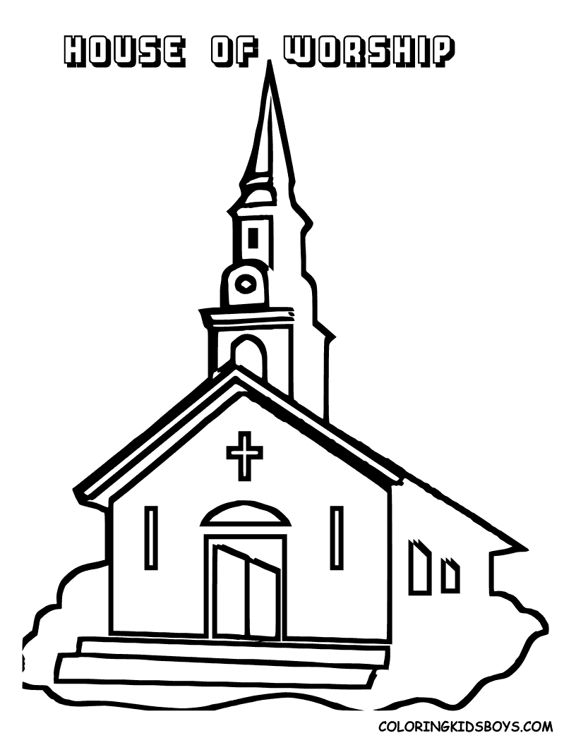 Church Coloring Pages To Download And Print For Free