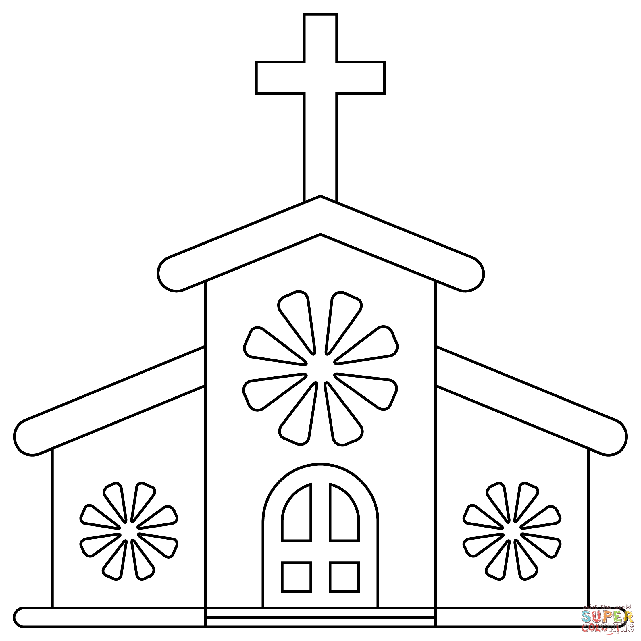Churches Coloring Pages Coloring Home