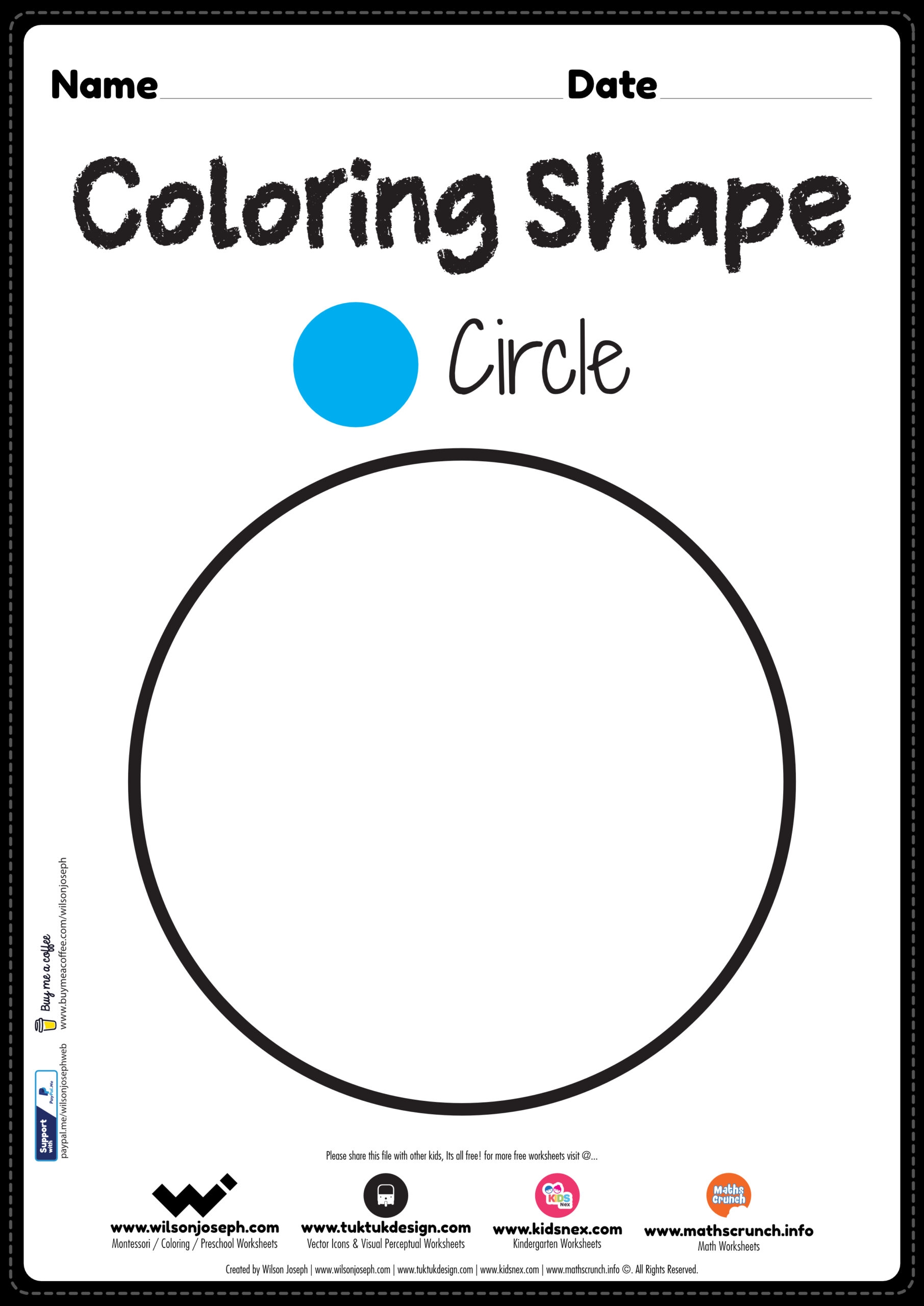 Printable Circle Coloring Page